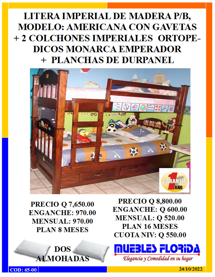 LITERA DE PALO BLANCO AMERICANA